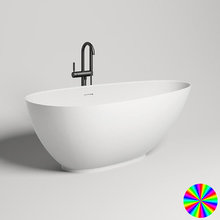 Ванна Salini Paola 160 х 77 см, из искусственного камня S-Sense, белый глянцевый, покраска по RAL полностью, 101511GRF