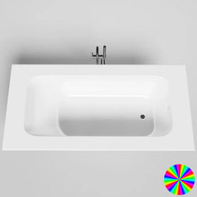 Ванна Salini Orlanda Plus 190 x 100 см, из искусственного камня S-Sense, белый матовый, покраска по RAL полностью, 102014MRF