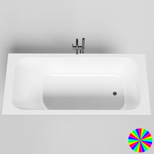 Ванна Salini Orlanda 180 x 80 см, из искусственного камня S-Sense, белый матовый, покраска по RAL снаружи, 102012MRH