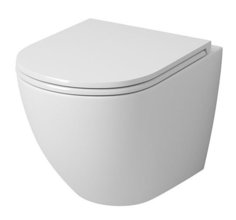 Подвесной унитаз Grossman, безободковый, крышка, микролифт, тонкая, GR-4455S