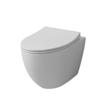 Подвесной унитаз Grossman, крышка тонкая микролифт, безободковый, белый, GR-4451S