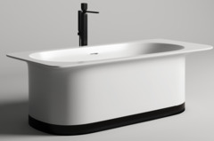 Ванна Salini Ninfea 180 x 82 х 57,5 см, из искусственного камня S-Stone, белый матовый, покраска по RAL снаружи, 102721MRH