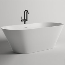 Ванна Salini Mona 180 x 80 х 59 см, из искусственного камня S-Stone, белый матовый, покраска по RAL полностью, 102921MRF