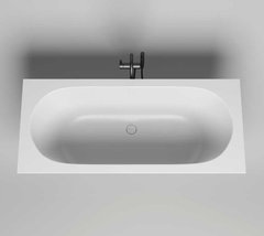 Ванна Salini Ornella Axis 180 x 80 х 60 см, из искусственного камня S-Stone, белый матовый, покраска по RAL полностью, 103421MRF