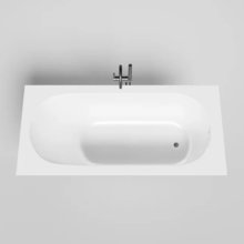 Ванна Salini Ornella 170 x 80 х 60 см, из искусственного камня S-Stone, белый матовый, 102324M