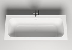 Ванна Salini Orlanda Axis Kit 180 x 80 х 60 см, из искусственного камня S-Sense, белый глянцевый, покраска по RAL снаружи, 103312GRH