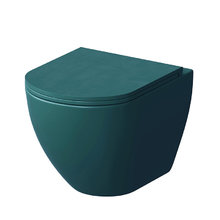 Подвесной унитаз Grossman, безободковый, крышка-микролифт, зелёный матовый, GR-4455OLMS