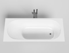 Ванна Salini Ornella 170 x 70 см, из искусственного камня S-Stone, белый матовый, покраска по RAL снаружи, 102323MRH