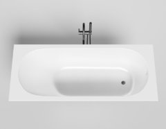 Ванна Salini Ornella 170 x 70 см, из искусственного камня S-Sense, белый матовый, покраска по RAL снаружи, 102313MRH