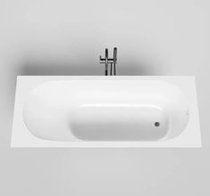 Ванна Salini Ornella 170 x 70 см, из искусственного камня S-Stone, белый матовый, 102323M