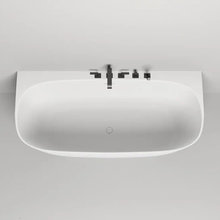 Ванна Salini Sofia Wall 180 х 85 см, из искусственного камня S-Sense, белый глянцевый, покраска по RAL снаружи, 102513GRH