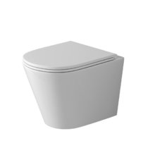 Подвесной унитаз Grossman Торнадо, безободковый, смыв Торнадо, крышка тонкая микролифт, белый, GR-4478SQ