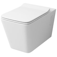 Подвесной безободковый унитаз Grossman, крышка-сиденье микролифт, белый, GR-4414S