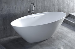 Ванна Salini Diva 178 х 85.5 х 60 см, из искусственного камня S-Stone, белый матовый, 102221M