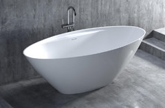 Ванна Salini Diva 178 х 85.5 х 60 см, из искусственного камня S-Sense, белый глянцевый, 102211G