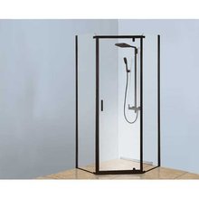 Душевой уголок Berges Solo T Black 90 х 90 х 190 см, стекло прозрачное, профиль черный, 061106