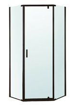 Душевой уголок Berges Solo T Black 100 x 100 см, стекло прозрачное, профиль черный, 061110