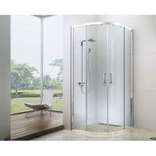 Душевой уголок Berges Solo R 90 х 90 х 190 см, стекло прозрачное, профиль хром, 061108