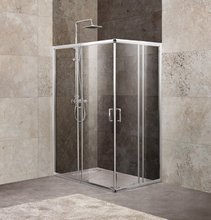 Душевой уголок BelBagno Unique UNIQUE-AH-2-100/115-75/90-P/C-Cr, 100/115-75/90 х 190 см, стекло прозрачное/матовое, цвет профиля хром