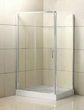 Душевой уголок BelBagno Uno 120 х 100 см, дверь раздвижная, стекло матовое/прозрачное, хром, UNO-AH-1-120/100-M-Cr/UNO-AH-1-120/100-C-Cr