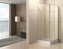 Душевой уголок BelBagno Uno-195, UNO-195-AH-2-100/80-C-Cr, 100 х 80 х 195 см, профиль хром, стекло прозрачное