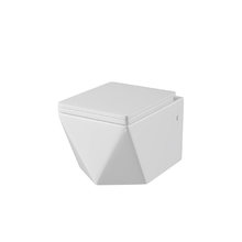 Подвесной унитаз Grossman Cristal GR-4481, безободковый, крышка толстая микролифт, белый