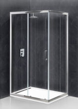 Душевой уголок BelBagno Uno 100 х 90 см, дверь раздвижная, стекло прозрачное, хром, UNO-AH-1-100/90-C-Cr