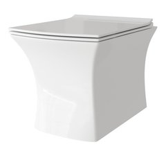 Подвесной безободковый унитаз Grossman, крышка тонкая микролифт, белый, GR-4461S