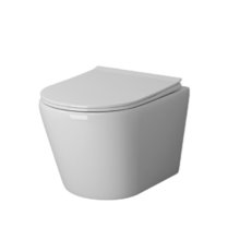 Подвесной унитаз Grossman Fly, безободковый, крышка тонкая микролифт, белый, GR-4478S