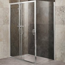 Душевой уголок BelBagno Unique 115 х 90 см, стекло прозрачное, профиль хром, UNIQUE-AH-1-100/115-90-C-Cr