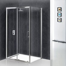 Душевой уголок BelBagno Uno-195, 100 х 80 см, стекло прозрачное, профиль хром, UNO-195-AH-1-100/80-C-Cr