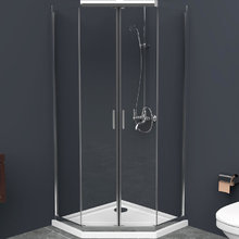Душевой уголок BelBagno Uno-195, 100 х 100 см, стекло прозрачное, профиль хром, UNO-195-P-2-100-C-Cr