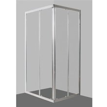 Душевой уголок BelBagno Due, 100 х 80 см, прямоугольный, стекло прозрачное, профиль хром, DUE-AH-2-100/80-C-Cr