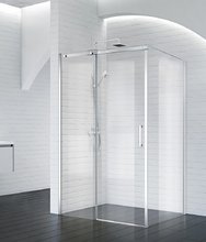 Душевой уголок BelBagno Acqua, 130 х 80 х 195 см, стекло прозрачное, профиль хром, ACQUA-AH-1-130/80-C-Cr