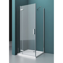 Душевой уголок BelBagno Kraft, 100 х 90 х 195 см, стекло прозрачное, профиль хром, KRAFT-AH-12-100/90-C-Cr-L