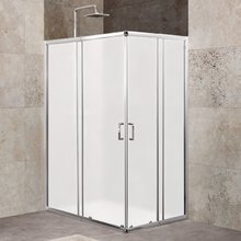Душевой уголок BelBagno Unique 100-115 х 75-90 см, дверь раздвижная, стекло матовое, хром, UNIQUE-AH-2-100/115-75/90-M-Cr