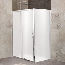 Душевой уголок BelBagno Unique 110-125 х 100 см, дверь раздвижная, стекло матовое, хром, UNIQUE-AH-1-110/125-100-M-Cr