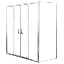 Душевой уголок BelBagno UNIQUE-AH-21-170/200-80-C-Cr, 200 х 80 х 190 см, профиль хром, стекло прозрачное