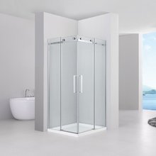 Душевой уголок Black&White Stellar Wind S202, 90 x 90 см, стекло прозрачное, профиль хром, 2029090