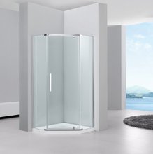 Душевой уголок Black&White Stellar Wind S305, 100 х 100 см, стекло прозрачное, профиль хром, 3051010