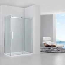 Душевой уголок Black&White Stellar Wind S208, 120 х 80 см, стекло прозрачное, профиль хром, 2088012