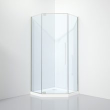 Душевой уголок Black&White Stellar Wind S815 CC, 100 x 100 см, стекло прозрачное, профиль хром, 8151000CC