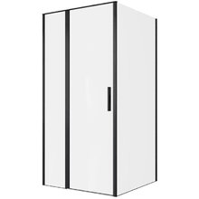 Душевой уголок Allen Brau Priority, 3.31033.BBA + 3.31048.BBA, 120 х 100 см, стекло прозрачное, профиль черный браш