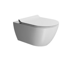 Подвесной унитаз GSI Pura 881509, безободковый, белый матовый