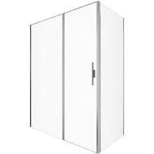 Душевой уголок Allen Brau Priority, 3.31028.00 + 3.31046.00, 100 х 100 см, стекло прозрачное, профиль хром