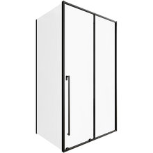 Душевой уголок Allen Brau Fantasy 2.0, 3.11008.31 + 3.11014.31, 140 х 100 см, стекло прозрачное, профиль черный матовый