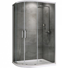 Душевой уголок Abber Schwarzer Diamant, 110 х 90 см, стекло прозрачное, профиль хром, AG01119