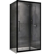 Душевой уголок Abber Schwarzer Diamant, 120 х 90 см, стекло прозрачное, профиль черный, AG30120BH-S90B