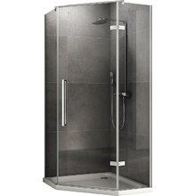 Душевой уголок Abber Ewiges Wasser, 90 х 90 см, стекло прозрачное, профиль хром, AG05090