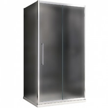 Душевой уголок Abber Schwarzer Diamant, 100 х 90 см, стекло матовое, профиль хром, AG30100MH-S90M